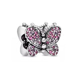 Hot Butterfly Charm Beads for Silver 925 Bracelet DIY Women Jewelry