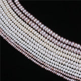 3.5-4mm Flat Button Pearl Strands - Freshwater Pearls