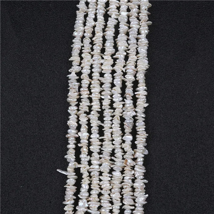 5-6mm AA Keshi Freshwater Pearl Strands