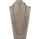 Baroque Pearls Necklace with 8-9mm Stone