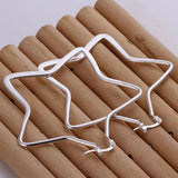925 Sterling Silver Big Star Earrings for Women