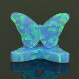 Fire Opal Butterfly Necklace with Chain