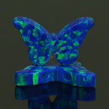 Fire Opal Butterfly Necklace with Chain