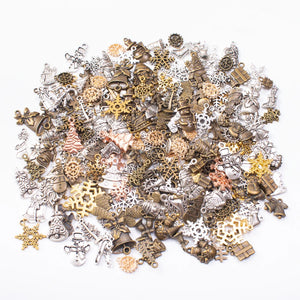 Vintage Christmas Mixed Pendant Bronze Jewelry Making DIY