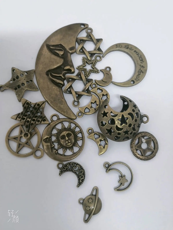 Hot Metal Starry Sky Charm Bracelet Necklace DIY Jewelry