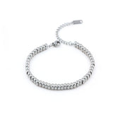 Stainless Steel Beads Bracelets Chain Link Couple Braclet
