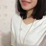 Freshwater Pearl Bow Clasp Necklace