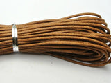 Coffee Waxed Cotton Beading Cord Thread Line 2mm - 30 Meters