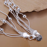 Silver Jewelry Chain Beads Bracelet for Women
