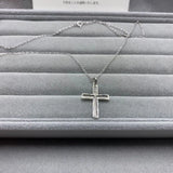 Silver Cross Pendant Full Diamond Necklace for Women