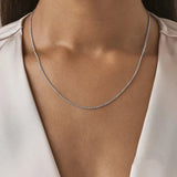 S925 Sterling Silver O-shaped Necklace Elegant Women's Fashion Jewelry