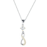 Sterling Silver 925s8 Micro Inlaid Pendant Necklace