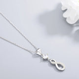 Sterling Silver 925s8 Micro Inlaid Pendant Necklace