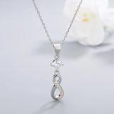 Sterling Silver 925s8 Micro Inlaid Pendant Necklace