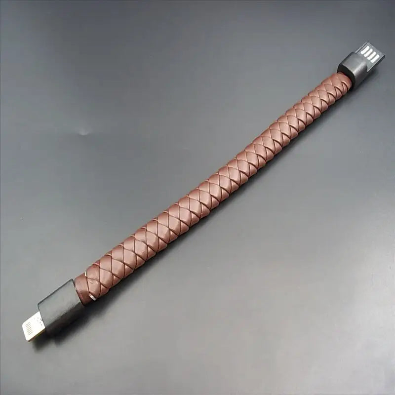 Double Weave Leather Cord Bracelet for Sports Hip-Hop