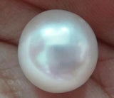 8.9mm Natural Round South Sea Pearl Half Drilled