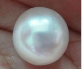 8.9mm Natural Round South Sea Pearl Half Drilled