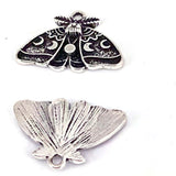 Moon Moth Pendant Charms for Wedding Jewelry
