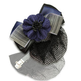 Ribbon Flower Tulle Bowknot Crochet Bow Bun Net Snood Hair Clip