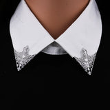 Vintage Triangle Collar Pin Hollowed Crown Brooch