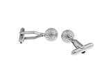 Men's Golf Ball Cuff Links Silver Brass Material