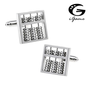 iGame Abacus Cuff Links Silver Brass Tool