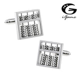 iGame Abacus Cuff Links Silver Brass Tool