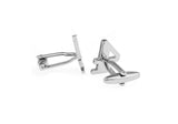 iGame Arabic Numerals Cuff Links Brass Number Four 4