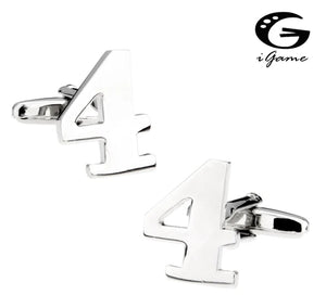 iGame Arabic Numerals Cuff Links Brass Number Four 4
