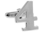 iGame Arabic Numerals Cuff Links Brass Number Four 4