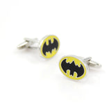 iGame Bat Cufflinks Yellow Superheroes Cuff Links