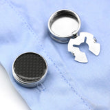 iGame Carbon Fibre Cufflinks for Mens' Shirt