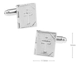 iGame Christianity Cuff Links Silver Cross Photo Holder
