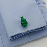 iGame X-mas Tree Cuff Links Brass Green