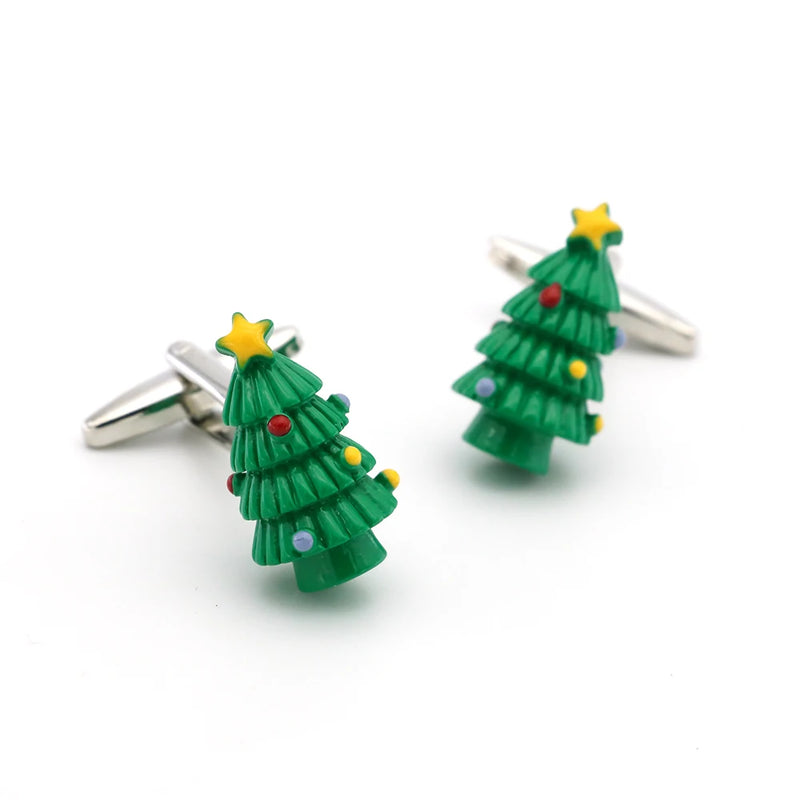 iGame X-mas Tree Cuff Links Brass Green