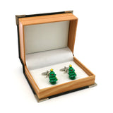 iGame X-mas Tree Cuff Links Brass Green