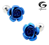 iGame Copper Rose Flower CuffLinks