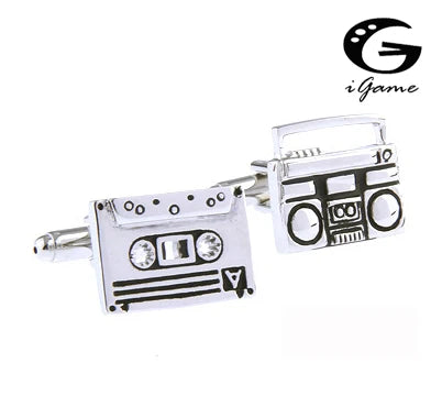 iGame Retail Brass Copper Radio Cuff Links
