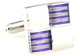 iGame Purple Square Enamel Copper Cufflinks