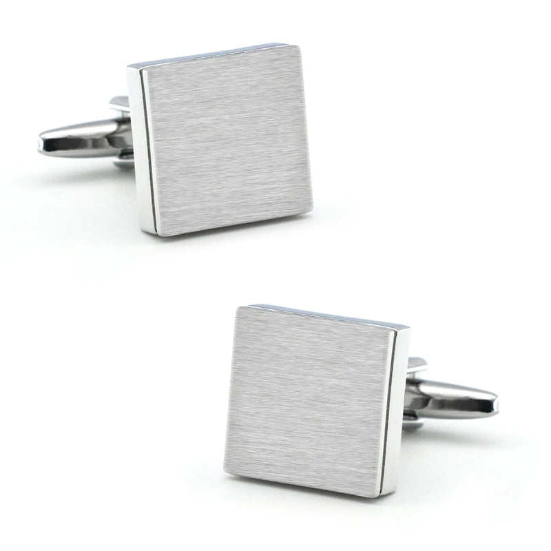 iGame Golden Square Cuff Links 4 Colors Option Metal Wire-drawing Brass Material
