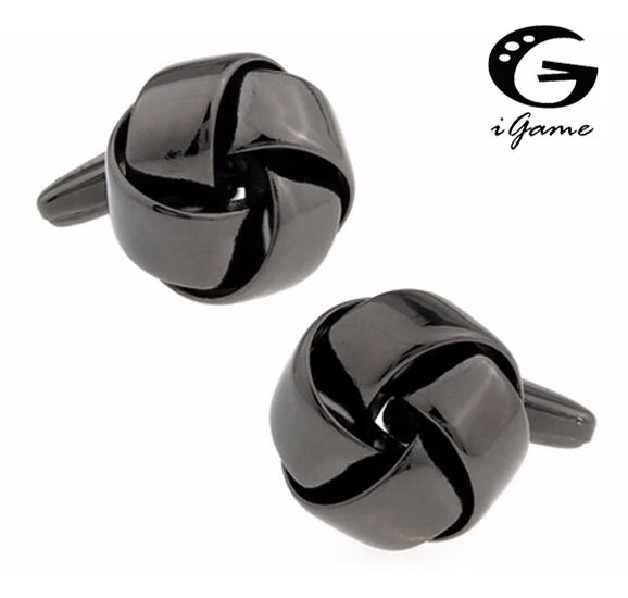 iGame Men Gift Cufflinks Brass Gun Knot Cuff Links