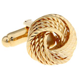 iGame Men Gift Knot Cuff Links Golden Copper Metal Knot