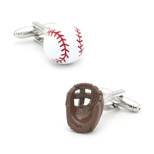 iGame Men's Baseball Cuff Links in Brass Material