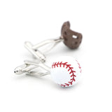 iGame Men's Baseball Cuff Links in Brass Material