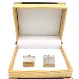 iGame Men's Square Cuff Links Silver Brass Material