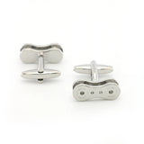 iGame Arrival Bike Chain Cuff Links Silver Brass Mechanics