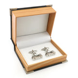 iGame Arrival Bike Chain Cuff Links Silver Brass Mechanics