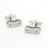 iGame Arrival Bike Chain Cuff Links Silver Brass Mechanics