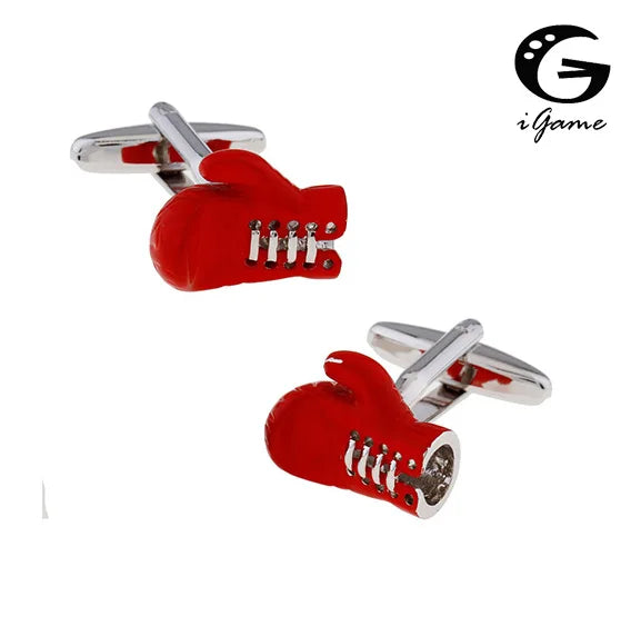 iGame Red Boxing Glove Cuff Links - Sport Style Shirt Cufflinks