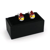 iGame Arrival Cuff Links Red Cartoon Bird Brass Material Men's Cufflinks